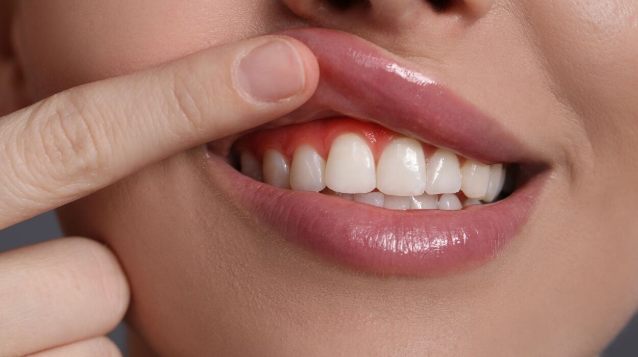 Diş eti tedavisi planlaması öncesinde periodontal dokuların klinik olarak değerlendirildiği ağız içi muayene görüntüsü.